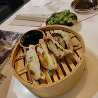 Gyozas y edamame at UDON in Gran Canaria