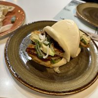 Vegan buns with vegan Heüra chicken meat  at UDON in Gran Canaria