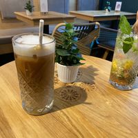 Iced coffee and fresh lemonade   at Campus Suite in Flensburg