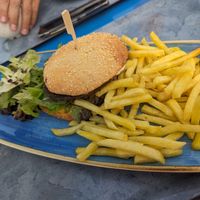 Cow meat based burger called Buchhorn Burger as well at Buchhorn in Arbon