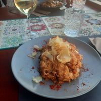 Moussaka vegan at Enhorio in Samos