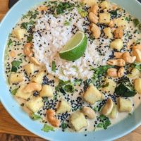 Thai green curry at GreenHouse Bistro Wegańskie in Jelenia Gora