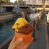 Right next to the canal Naviglio Grande at LA Gelateria della Musica - Via Giovanni Enrico Pestalozzi in Milan