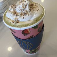 Matcha with nut cream yes   at Nuttea in Vancouver