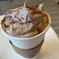 Chocolate hazelnut milk  at Nuttea in Vancouver