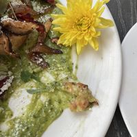 Unwelcome surprise shrimp in sopes  at Nuevo in Cleveland