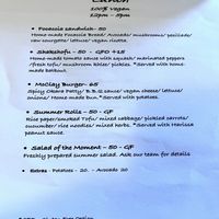 Lunch menu  at Redclay Cafe in Taghazout