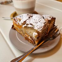 Great apple cake at Redclay Cafe in Taghazout