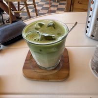 Iced matchaa  at Redclay Cafe in Taghazout