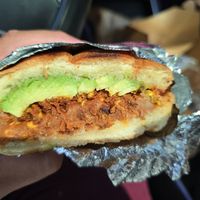 The breakfast burrito substituted into a torta. Wish it had hashbrown at Vida Pura in East Los Angeles