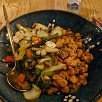 Noodle bowl with soya mince at NASHI in Fuessen
