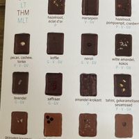 The different chocolates   at HD Ghent in Ghent