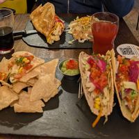 Vegan tacos and vegetarian quesadilla. at Boniato - Restaurant in La Rochelle