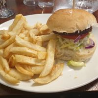 Lentil veggie burger at Alexandra in Great Yarmouth