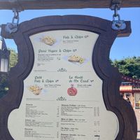 Delicious vegan fish and chips. 12 euros with drink.  at Disneyland - Toad Hall Restaurant in Chessy