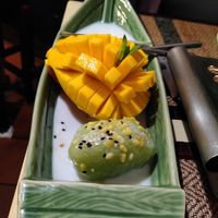 Dessert: Klebreis mit Mango at Pinto Thai in Darmstadt