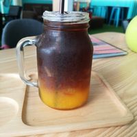 Coffee with orange juice at Laeley Café in Koh Samui