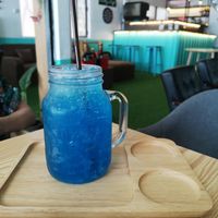 Blue Hawaii soda at Laeley Café in Koh Samui