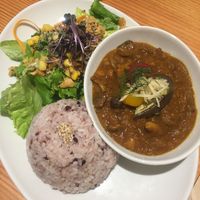 Vegan curry set at Alishan Park アリサンパーク in Tokyo