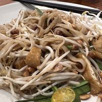 Pad thai and lotus tea  at Bà Xã in Ho Chi Minh City