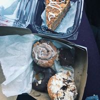 cupcake, Samoa doughnut, chocolate bite  at Erin McKenna's Bakery in Los Angeles