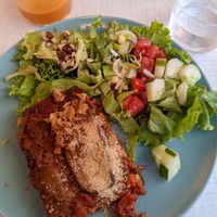 Zucchini lasagna at Le Jardin in Biarritz