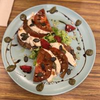 Tomato mozzarella vegan homemade   at Le Jardin in Biarritz