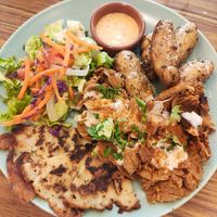 Seitan shawarma at Le Jardin in Biarritz