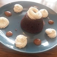 Wonderful dessert at Le Jardin in Biarritz