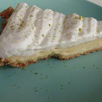 Not to forget, lime pie with meringue. Yummy too. at Le Jardin in Biarritz