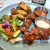Seitan skewers at Le Jardin in Biarritz