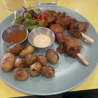 Homemade seitan with bbq sauce and mayonnaise  at Le Jardin in Biarritz