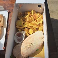 "Veggy" + French Fries at Pineta Pizza Club in Barcola