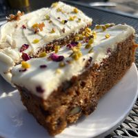 Carrot cakee  at The Park Café - Hazlehead Park in Aberdeen