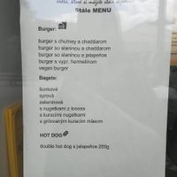 menu at Bistro u Adama in Liptovsky Mikulas