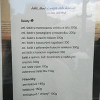 menu at Bistro u Adama in Liptovsky Mikulas