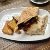 Vegan breakfast wrap  at The Butterfly Cabinet in Newcastle Upon Tyne