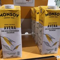 Organic oat drink at Yes Future Positive Supermarket in Barcelona