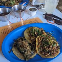 3 X vegan taco options at Taqueria De La Union in Merida