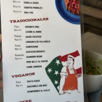 Menu   at Taqueria De La Union in Merida