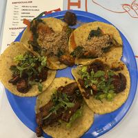Chaya tacos and mushroom tacos  at Taqueria De La Union in Merida