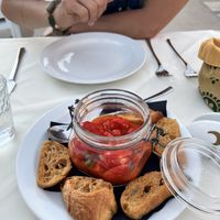 Hot cherry tomato starter  at Anima & Cuore in Galatina