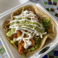 shrimp taco  at El Jardin The Vegan Paradise in San Diego