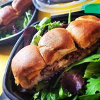 VBQ Pulled Pourk Sliders at Seed Thyme & Harvest Plant-based Cuisine in Spartanburg