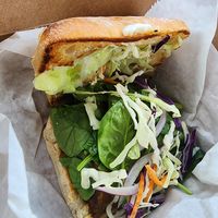 Best vegan BBQ sandwich this ex-BBQ junkie has ever had! at Seed Thyme & Harvest Plant-based Cuisine in Spartanburg