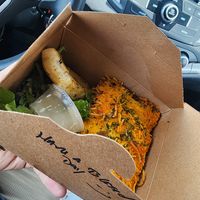 Loved the little notes on the boxes! at Seed Thyme & Harvest Plant-based Cuisine in Spartanburg