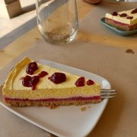 No-cheese cake ZAFFERANO E LAMPONE!!! at Rutz in Somma Lombardo