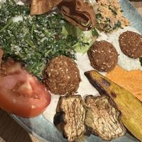 Fully vegan special plate (don’t mind the one in the background)  at Akam's Heidelberg in Heidelberg