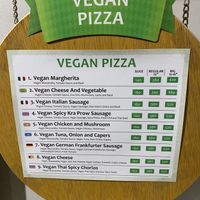 Pizza menu  at Vegano in Bangkok