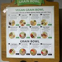 Grain bowl menu   at Vegano in Bangkok